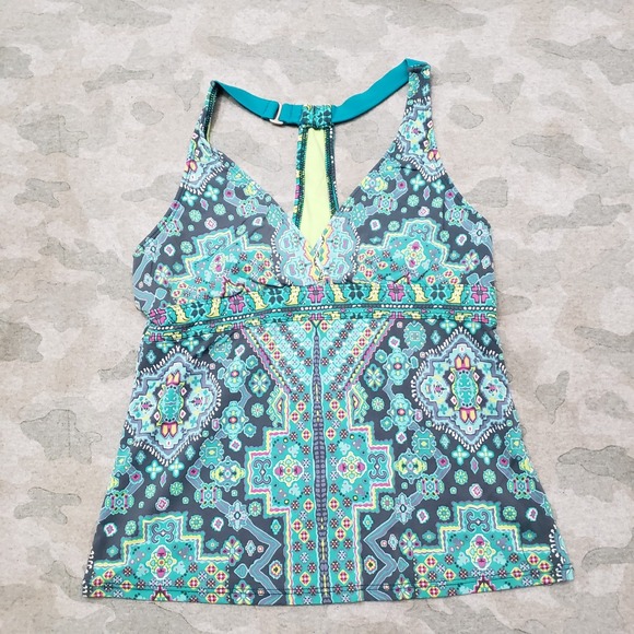 Title nine Tops - Title Nine Tankini Top Womens Small Blue Geo Print